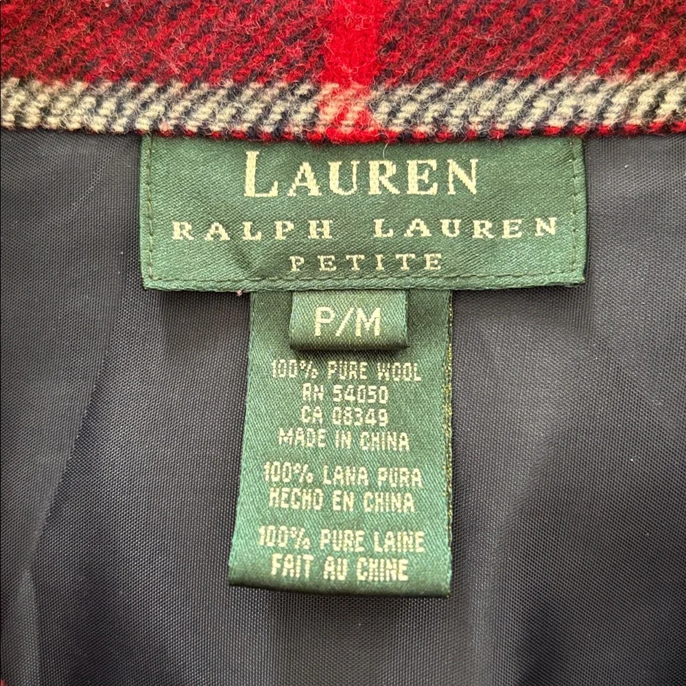 Ralph Lauren Navy & Red Plaid Zip-Front Jacket - Picture 2 of 12